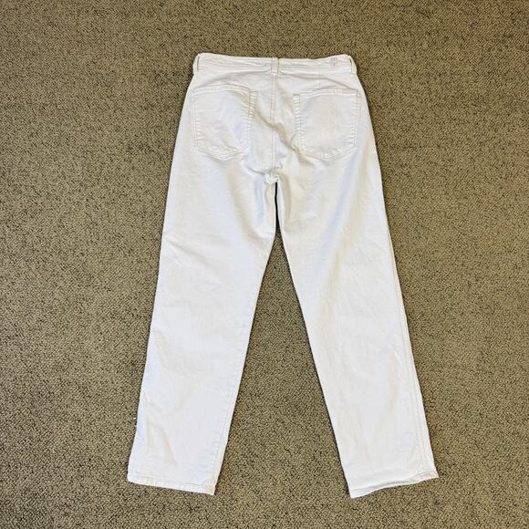 7 For All Mankind Straight Denim White Jeans US Women's 30 - Picture 3 of 10